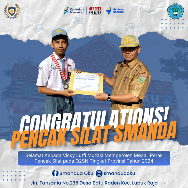 Siswa SMAN 2 OKU Menorehkan Prestasi dalam O2SN Cabang Olahraga Pencak Silat Tingkat Provinsi